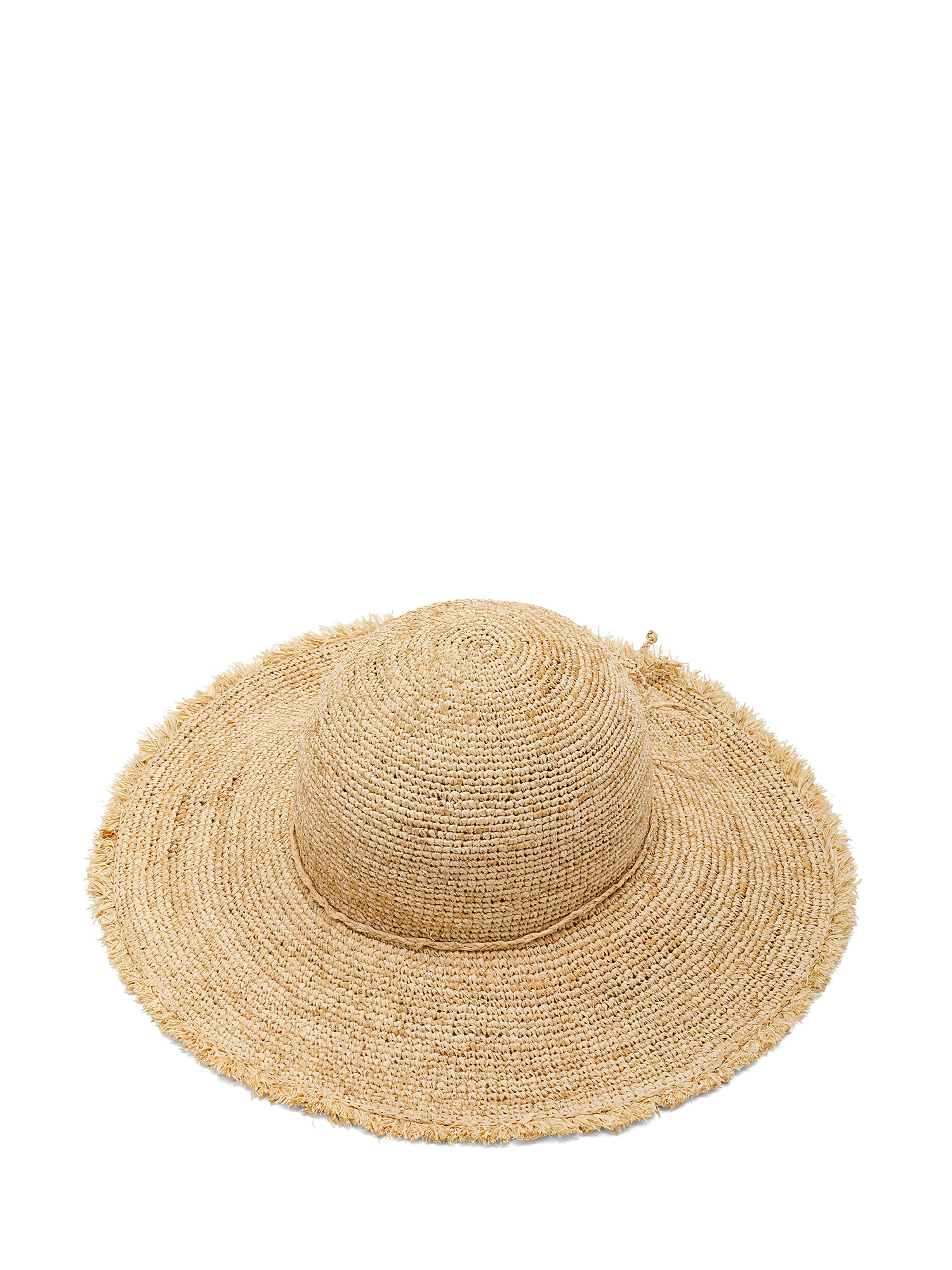 Wide-brimmed straw hat, Beige, large image number 0