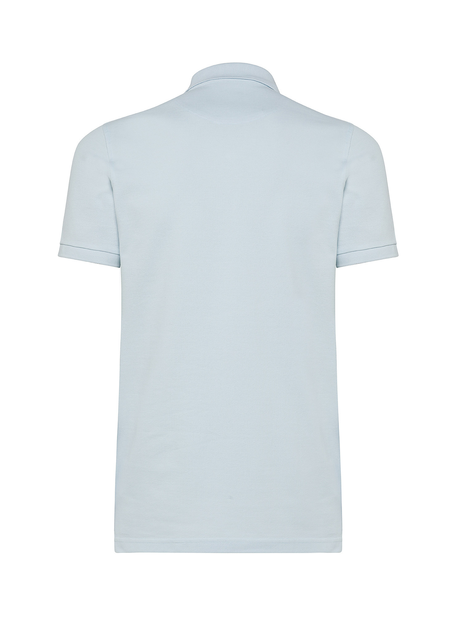 Manuel Ritz - Polo with contrasting embroidered logo, Light Blue, large image number 1