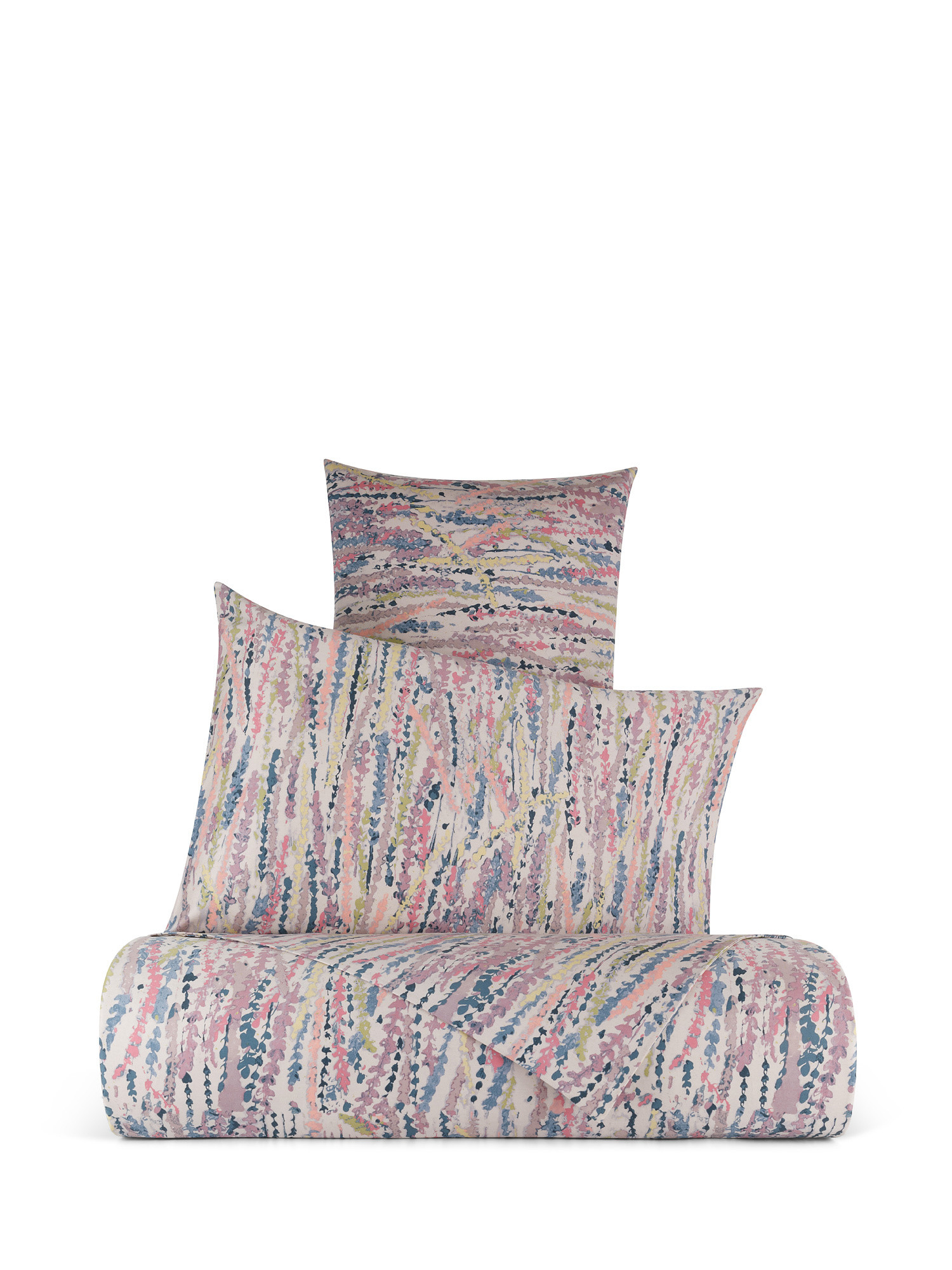 Gladioli pattern cotton satin sheet set, Multicolor, large image number 0