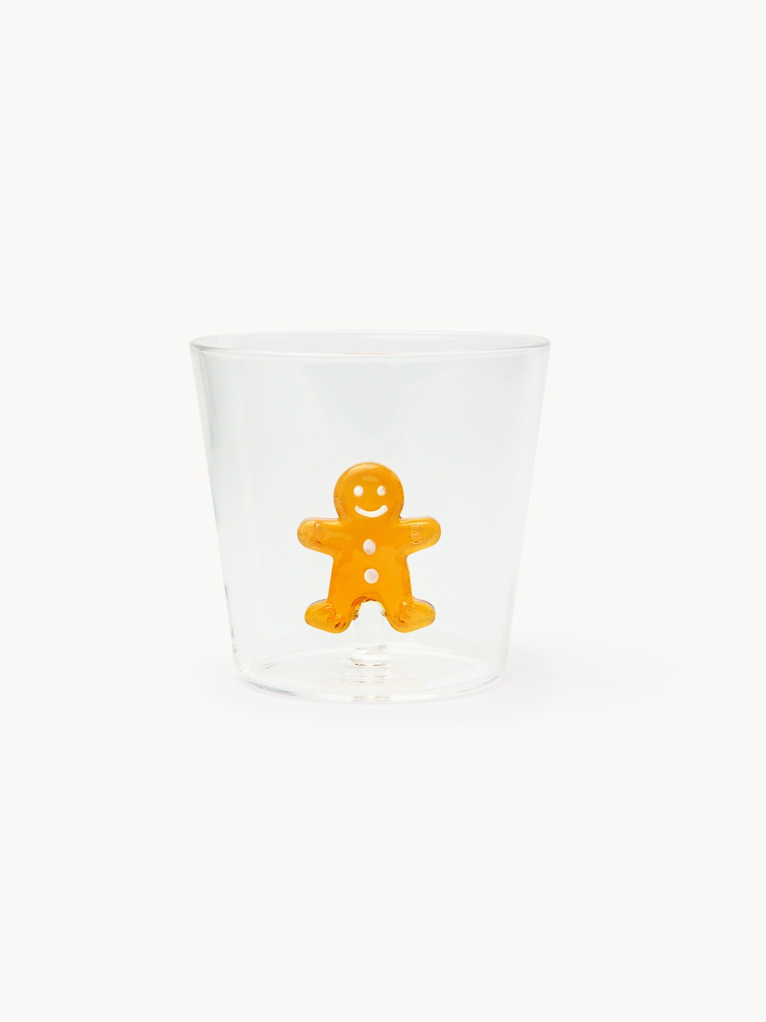 Borosilicate glass tumbler with gingerbread detail, Transparent, large image number 0