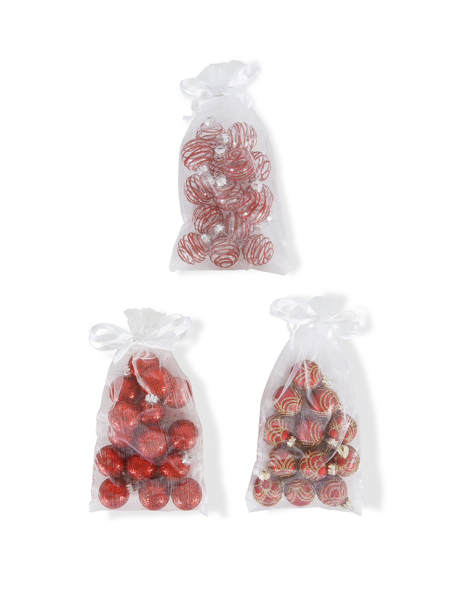 Bag of 15 glass balls, Brick Red, large image number 0