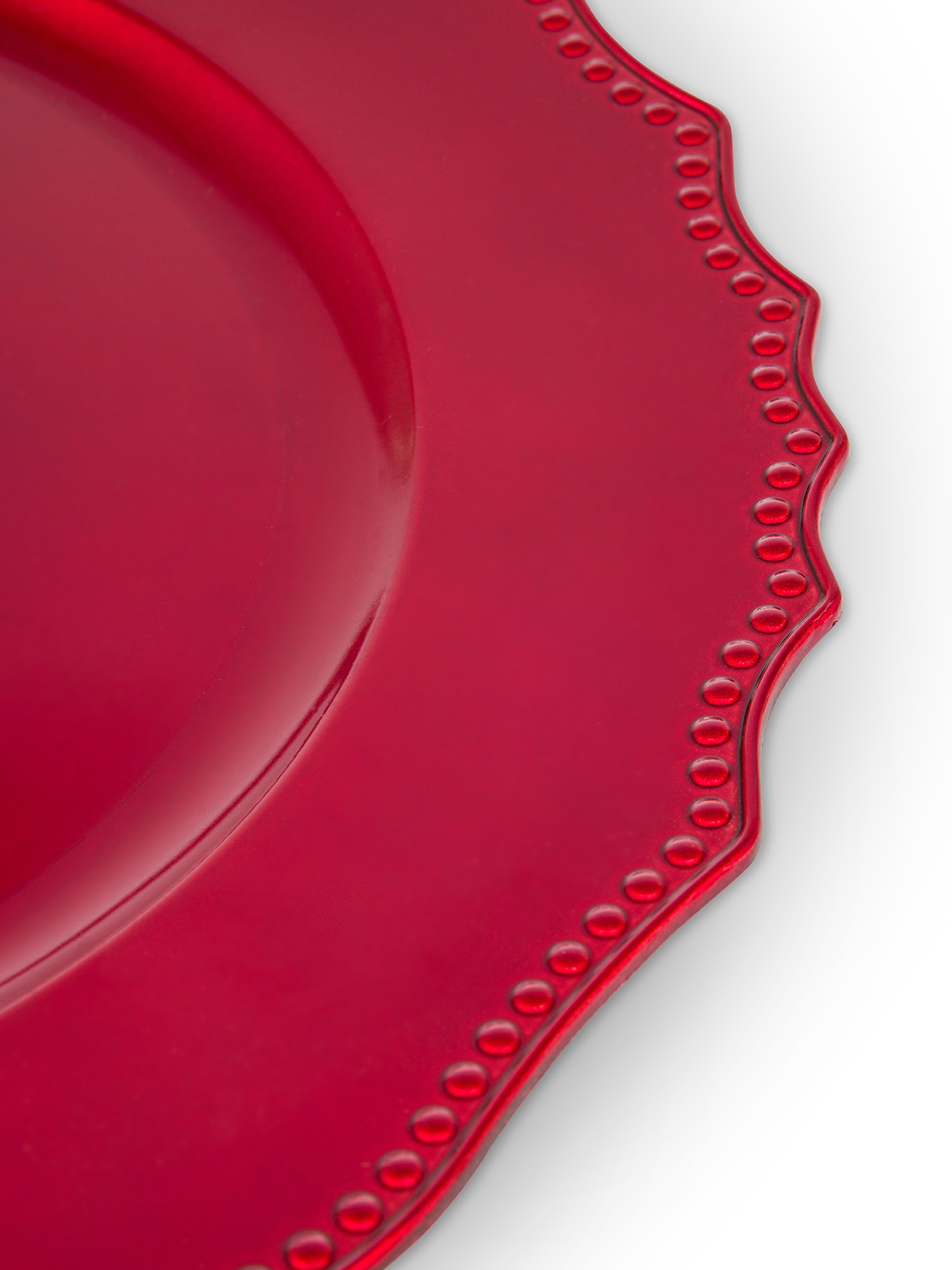 Sottopiatto in plastica 33cm, Rosso, large image number 1