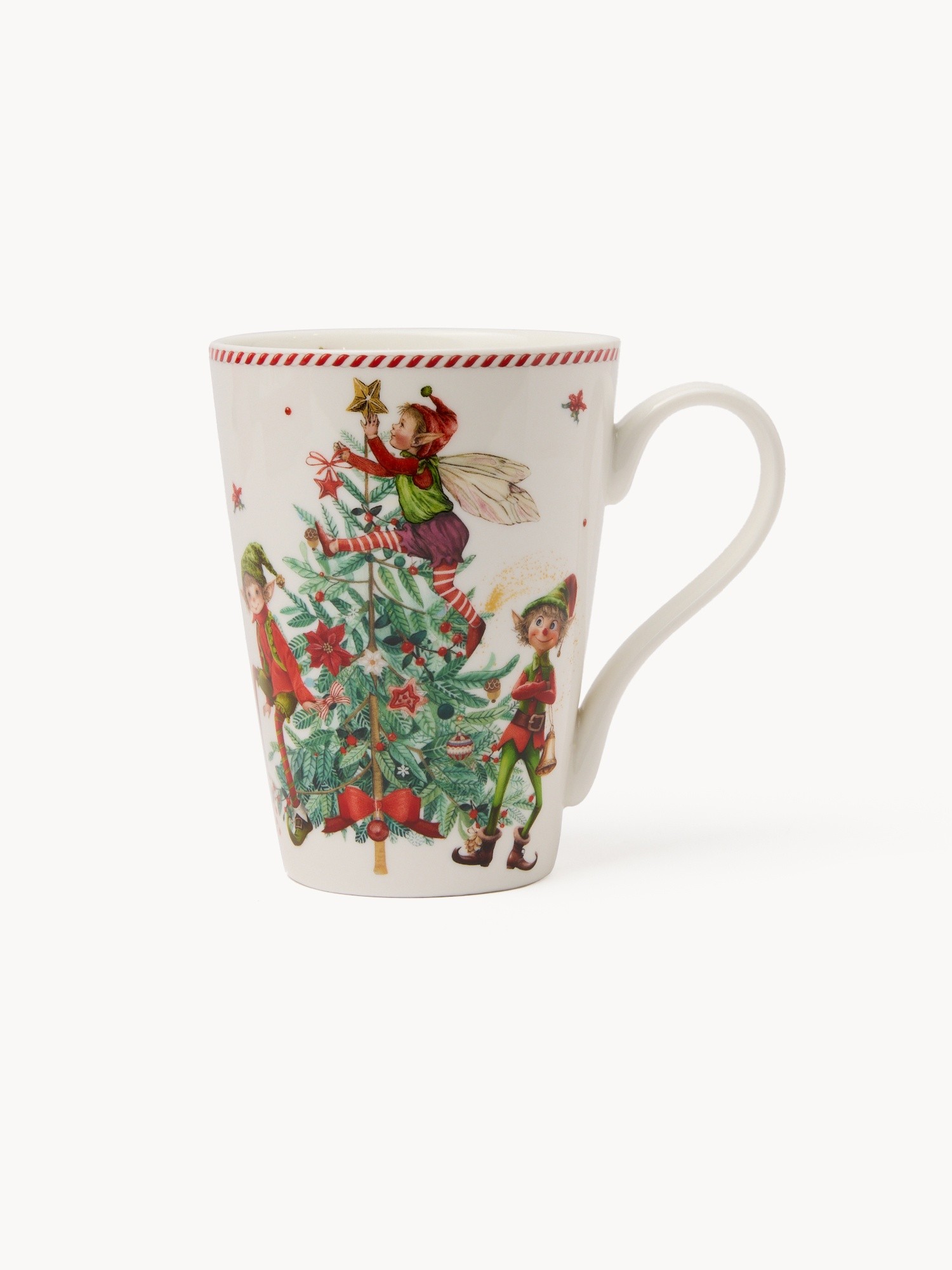 Porcelain mug with a Christmas motif, Multicolor, large image number 0