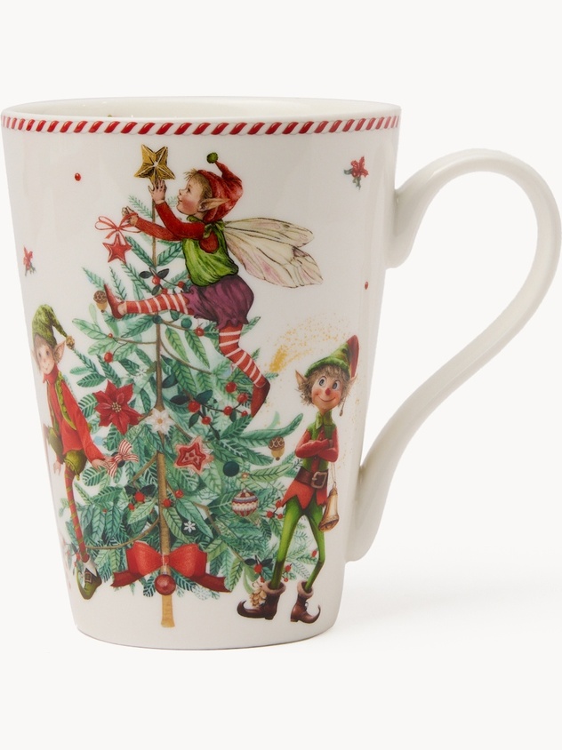 Porcelain mug with a Christmas motif