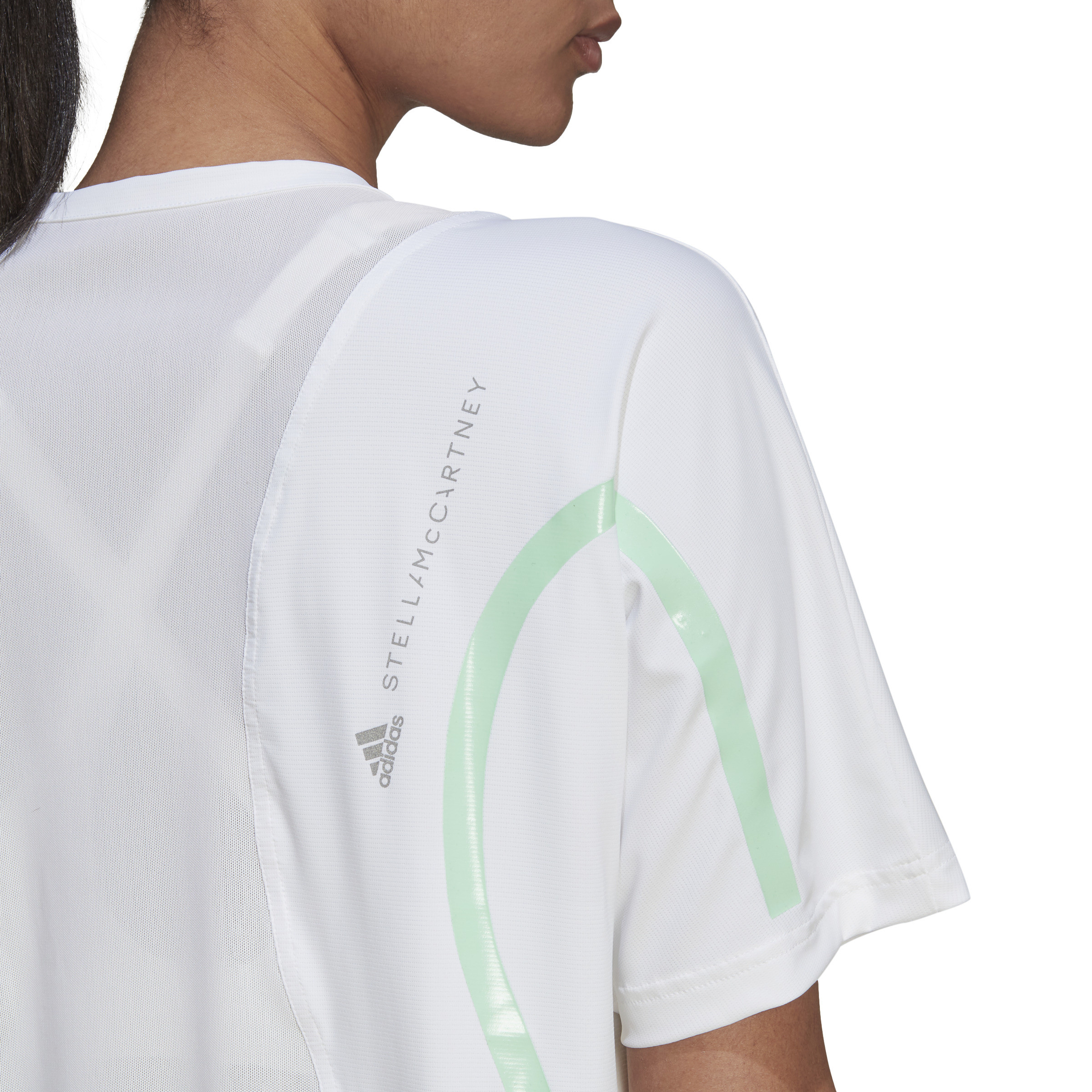 T-shirt da corsa adidas by Stella Mccartney, Bianco, large image number 6