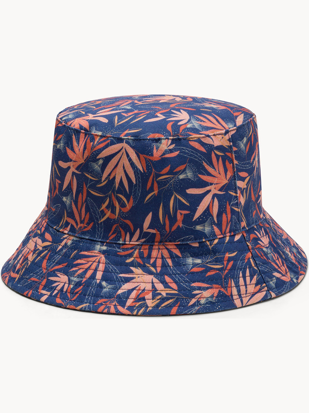 Cappello bucket motivo foglie