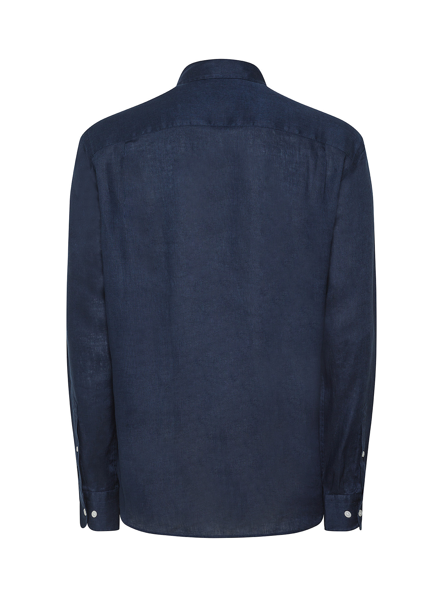 Luca D'Altieri - Regular fit shirt in pure linen, Blue, large image number 1