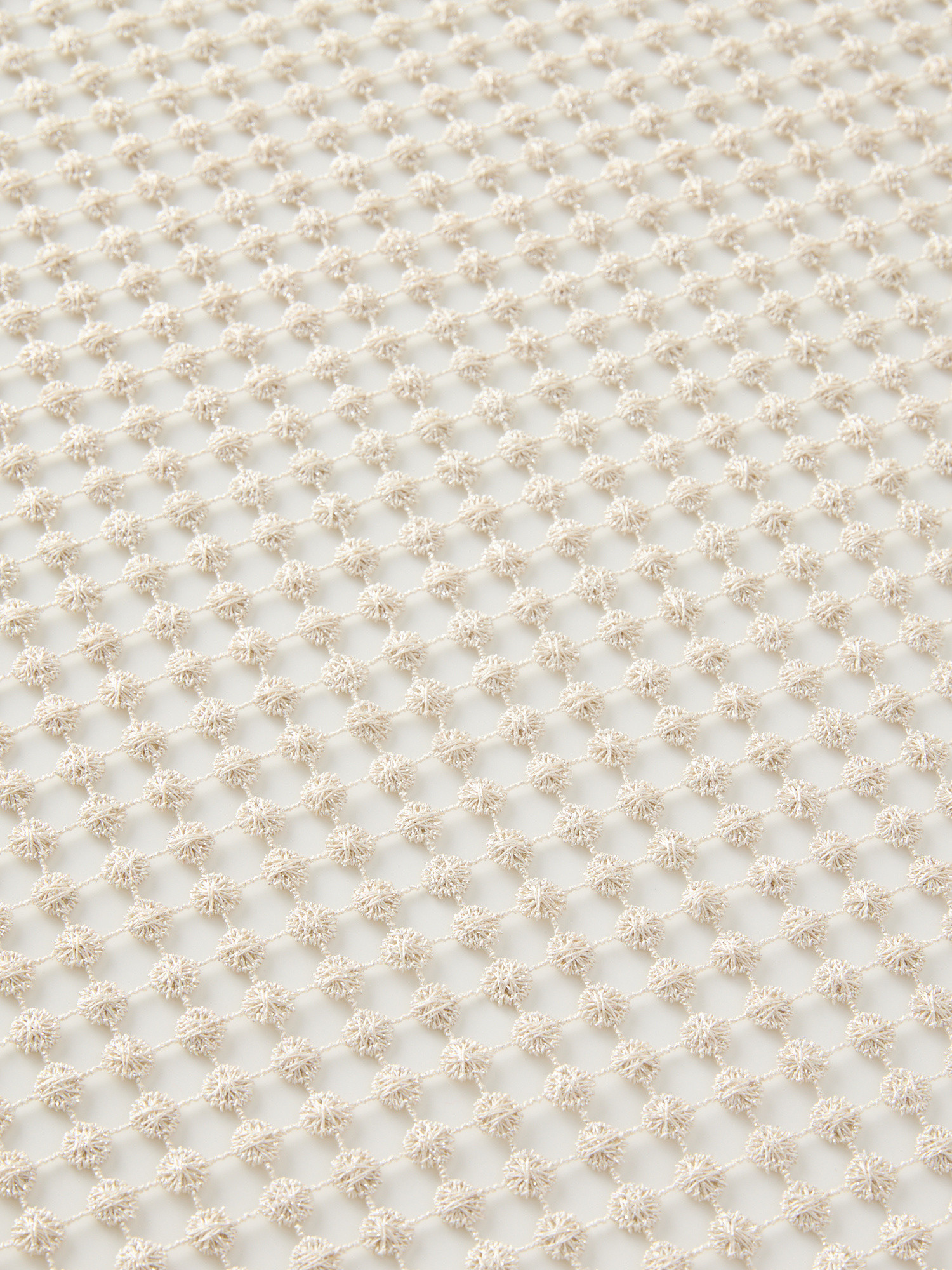 Perforated champagne lurex tablecloth, Champagne Yellow, large image number 1