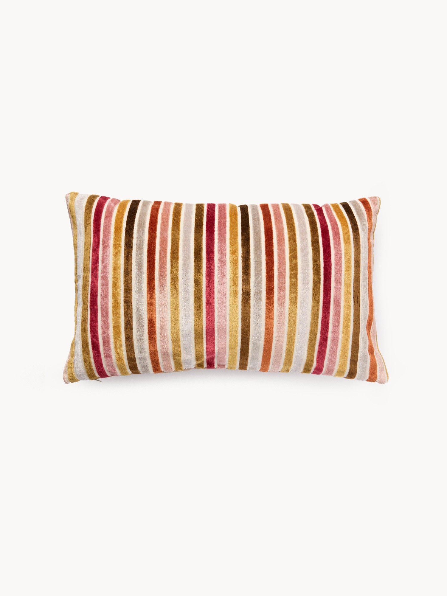 35x55 cm cushion in striped jacquard velvet, Light Grey, large image number 3