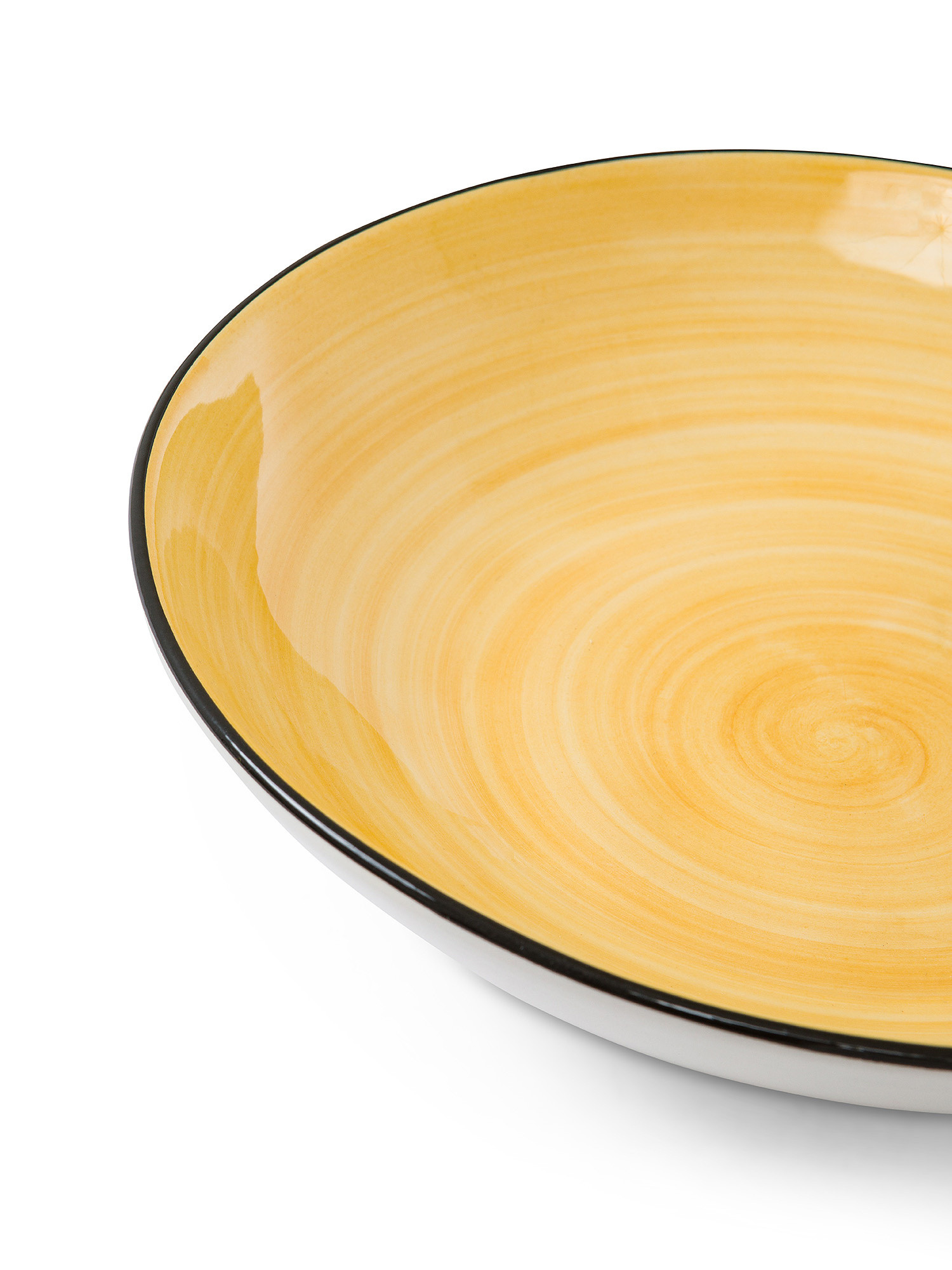 Tokyo stoneware soup plate, Yellow, large image number 1