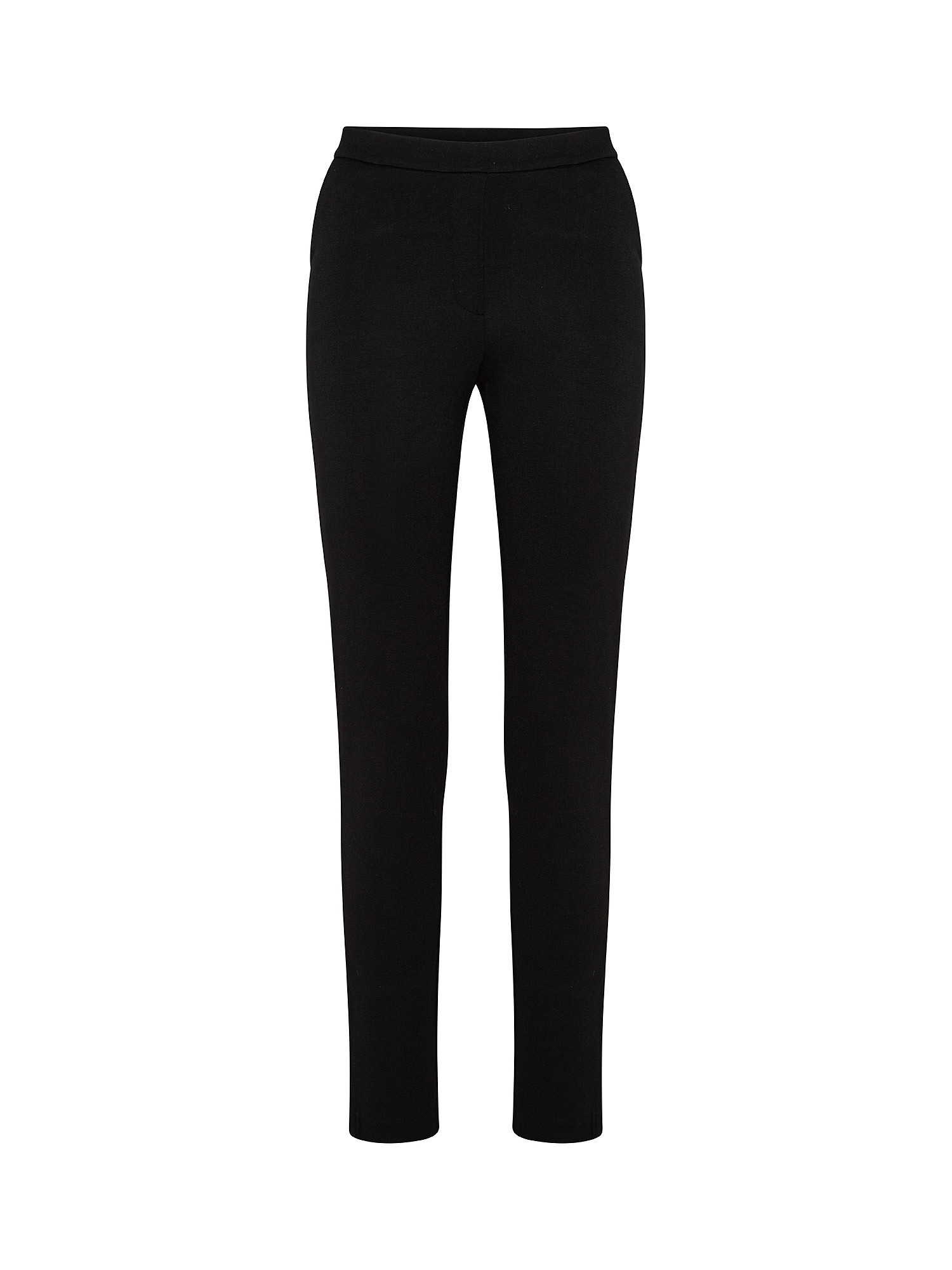 Solid color trousers, Black, large image number 0