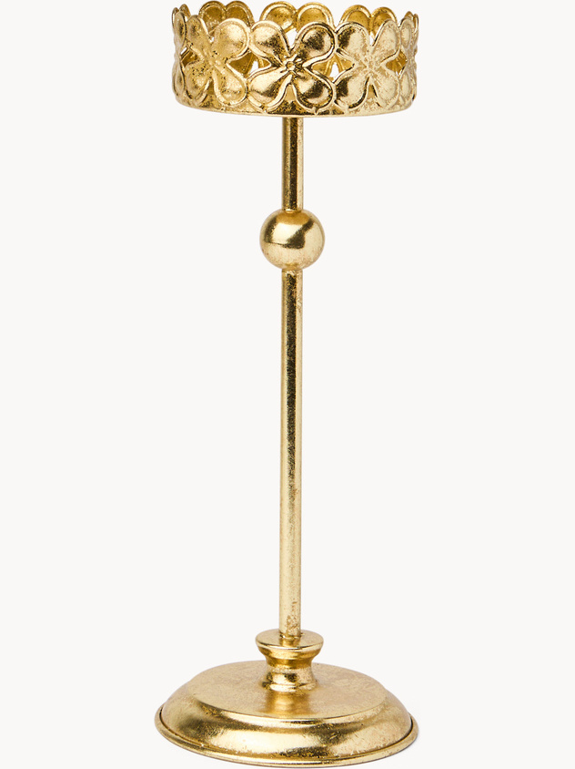 Portacandele in ferro dorato