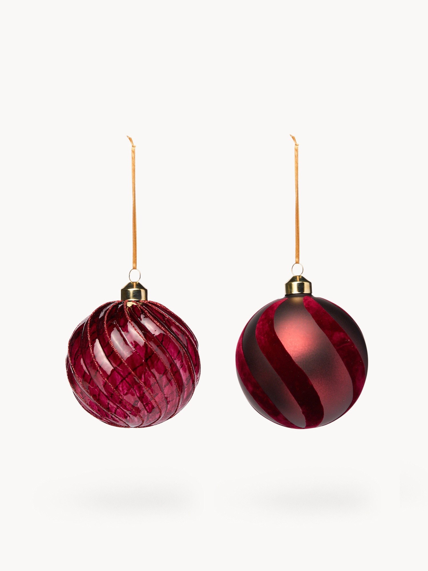 Glass tree bauble, Red, large image number 0