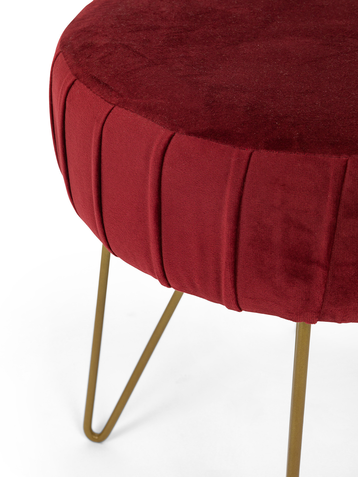 Nomad velvet stool, Dark Red, large image number 1