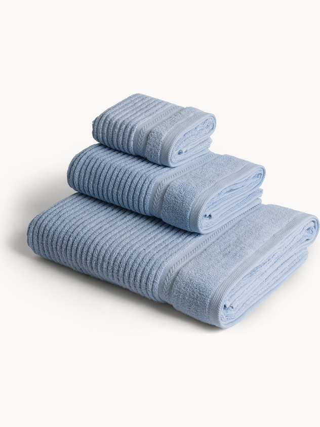 Asciugamano in spugna zero twist motivo a righe