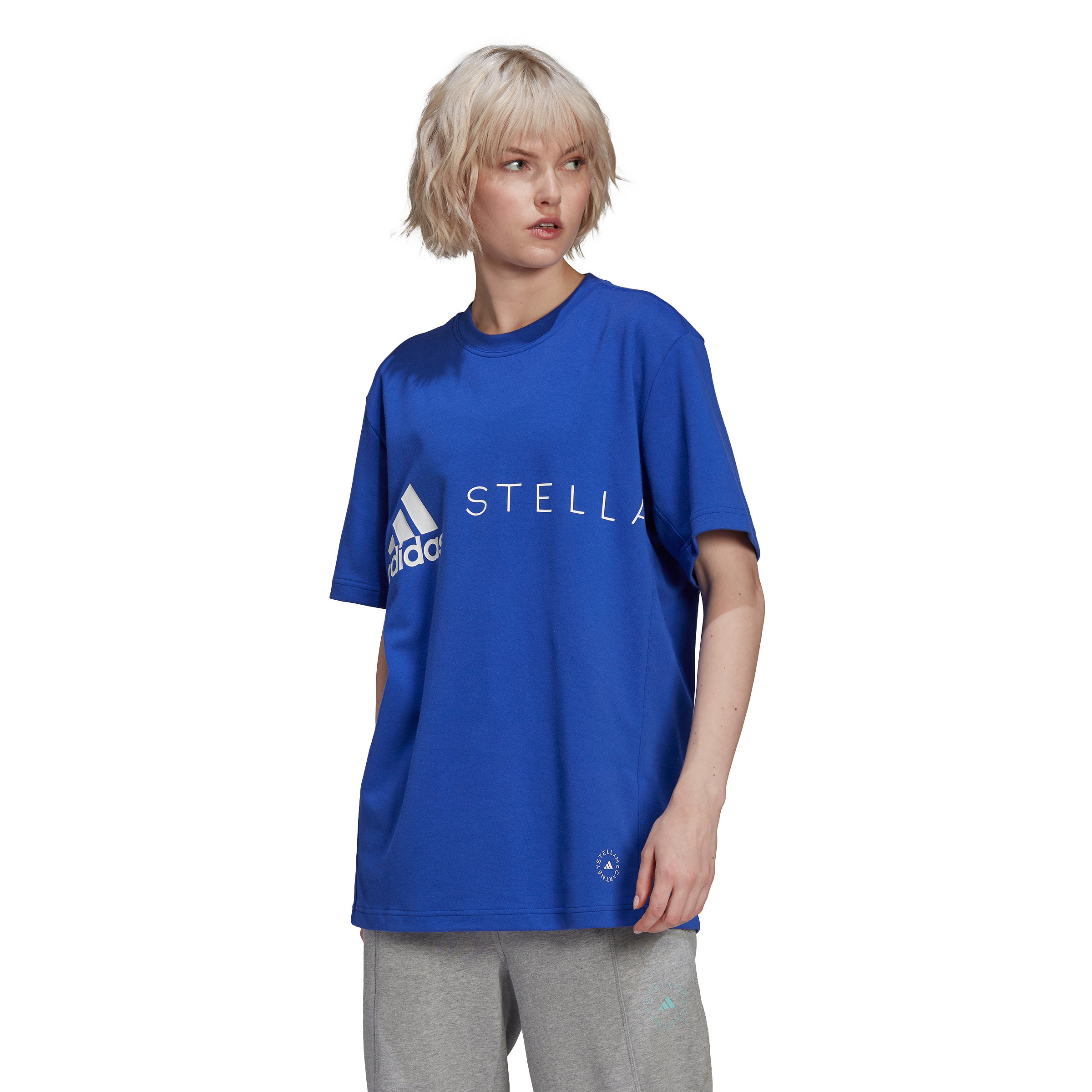 T-shirt con logo adidas by Stella Mccartney, Blu royal, large image number 2