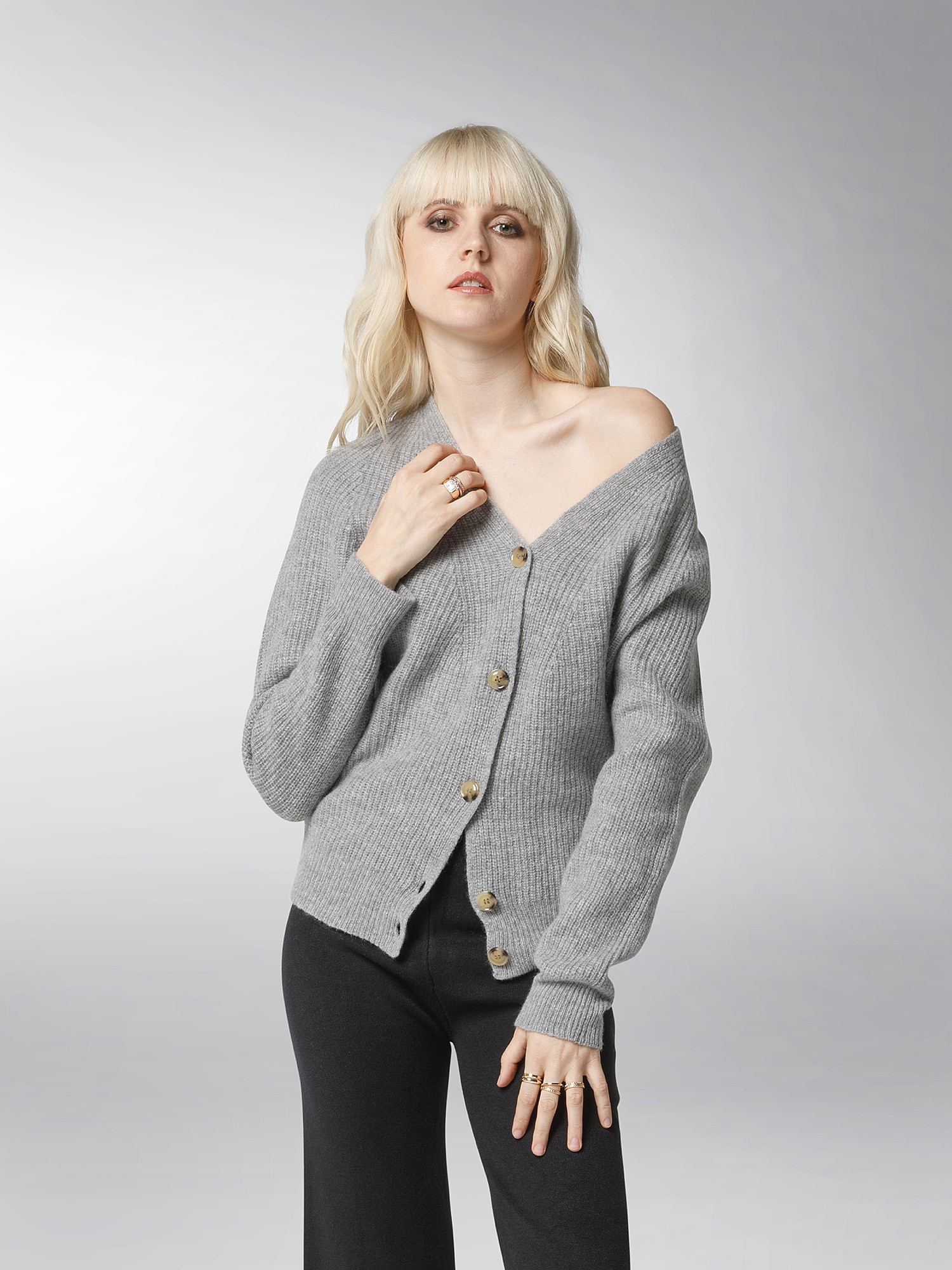 K Collection - Cardigan, Grigio, large image number 2