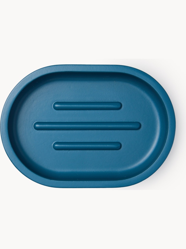 Solid color polyresin soap dish