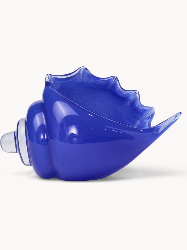 Handmade colored glass shell