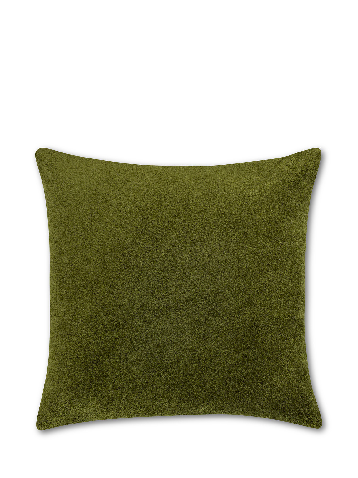 Cuscino tessuto teddy 43x43cm, Verde, large image number 0