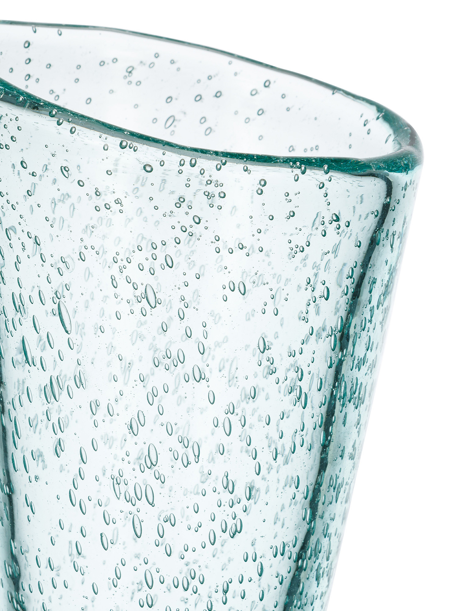 Vaso cono vetro effetto bolle, Trasparente, large image number 1