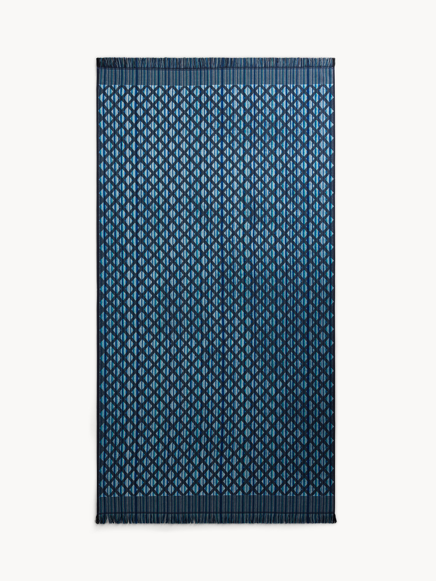 Solid color cotton beach towel, Blue, large image number 0