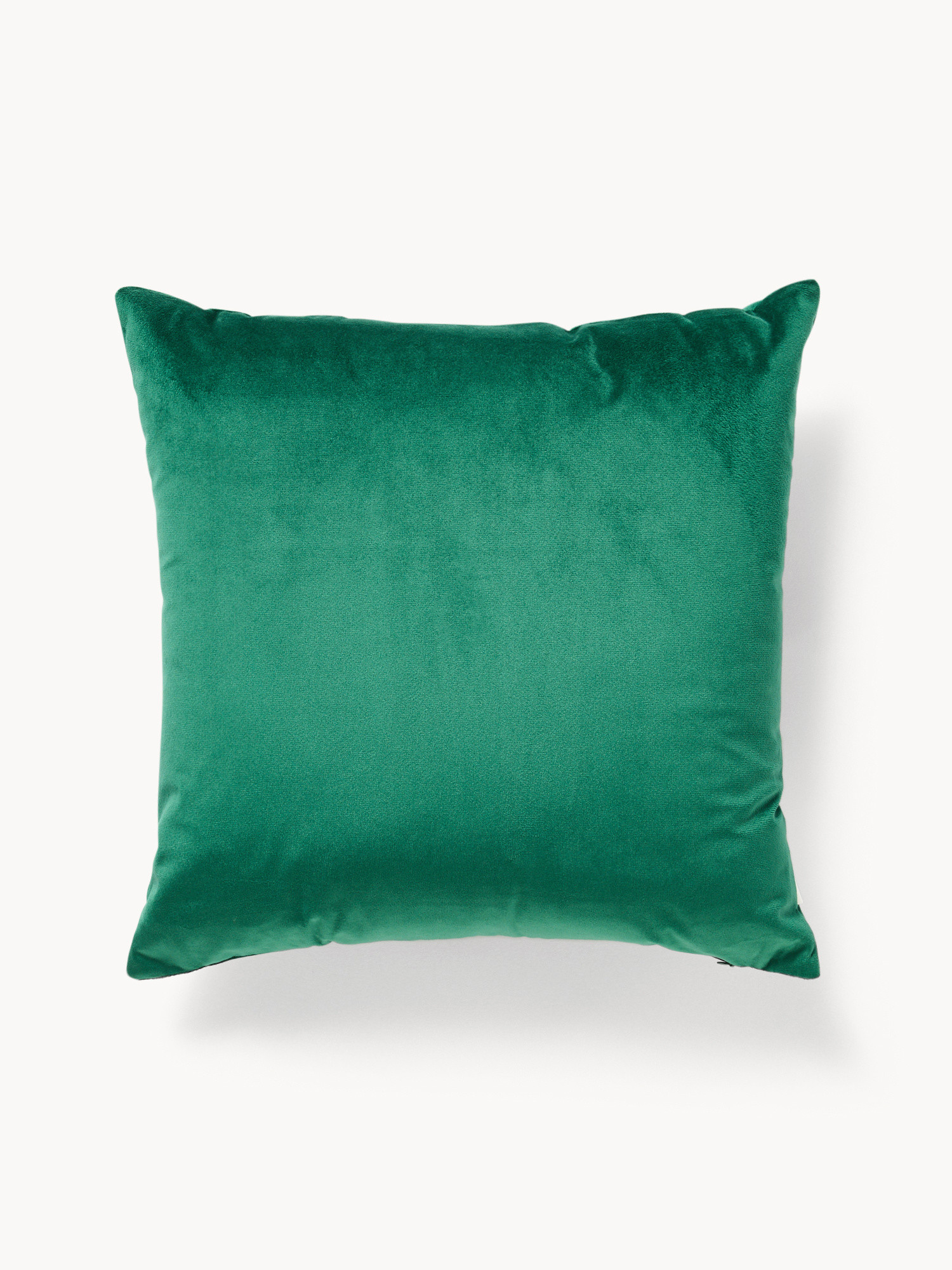 Cuscino 45x45 in velluto tinta unita, Verde, large image number 0