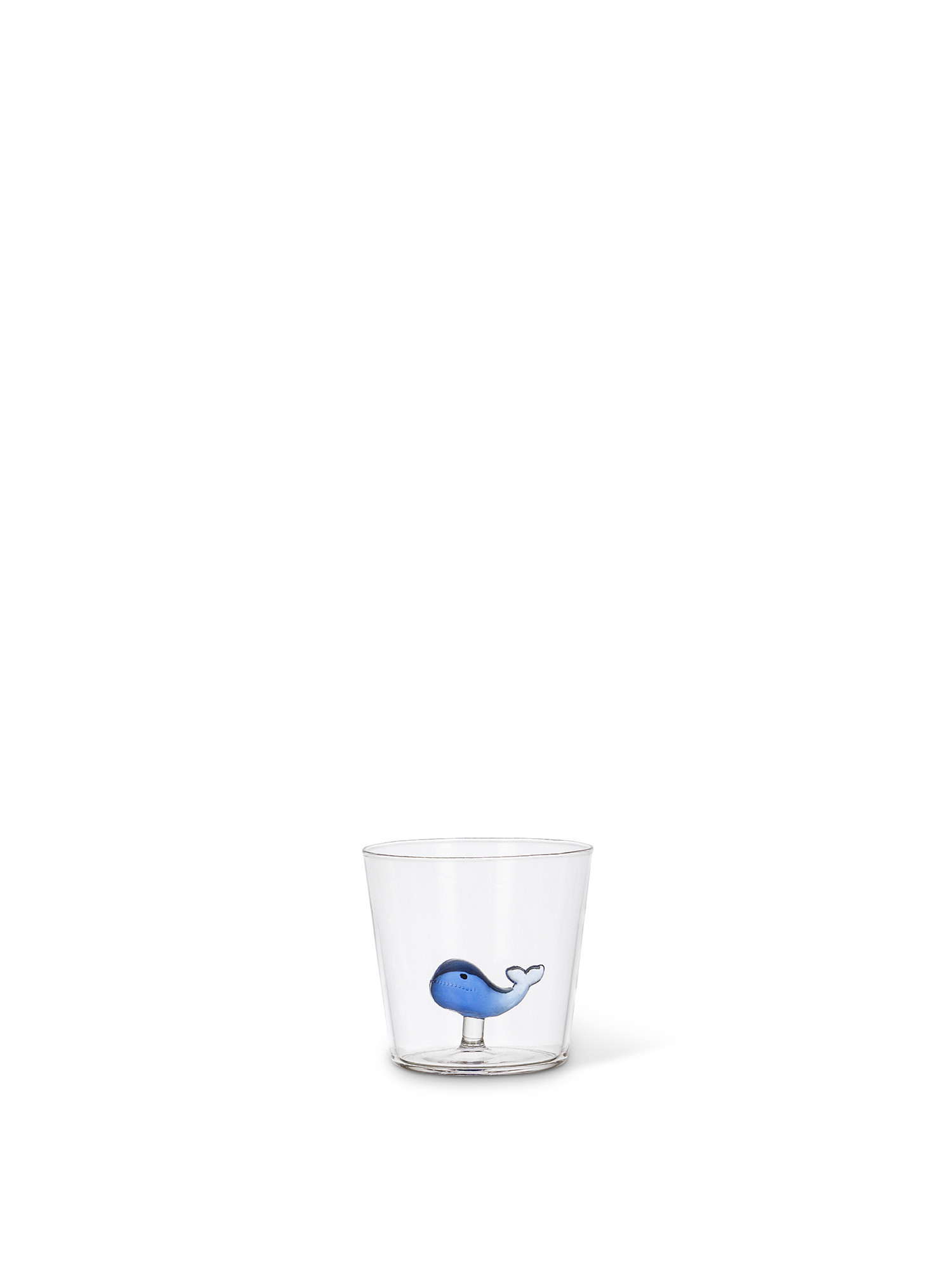 Glass tumbler with whale detail, Transparent, large image number 0