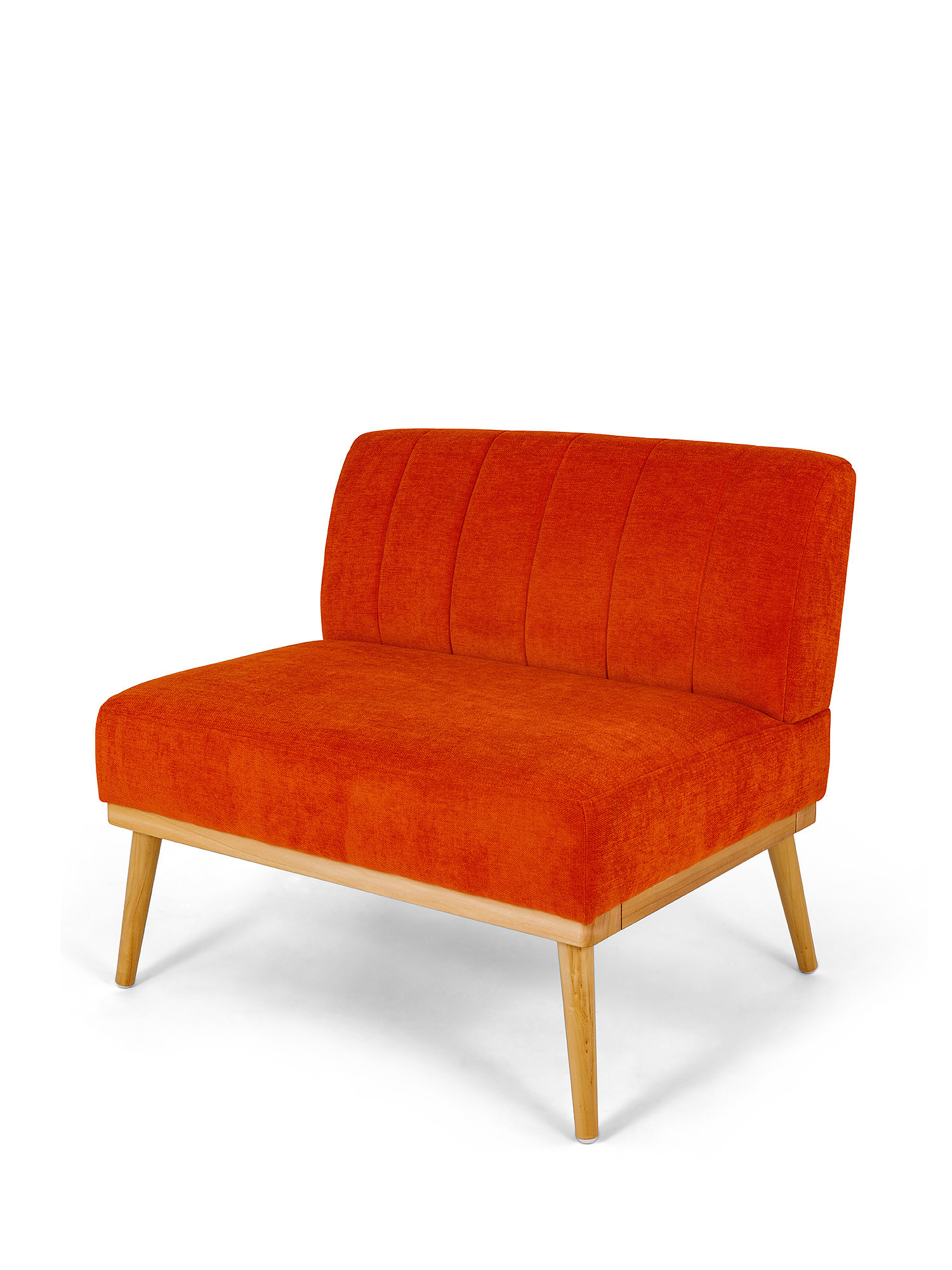 Divanetto loveseat in velluto Florence, Arancione, large image number 0