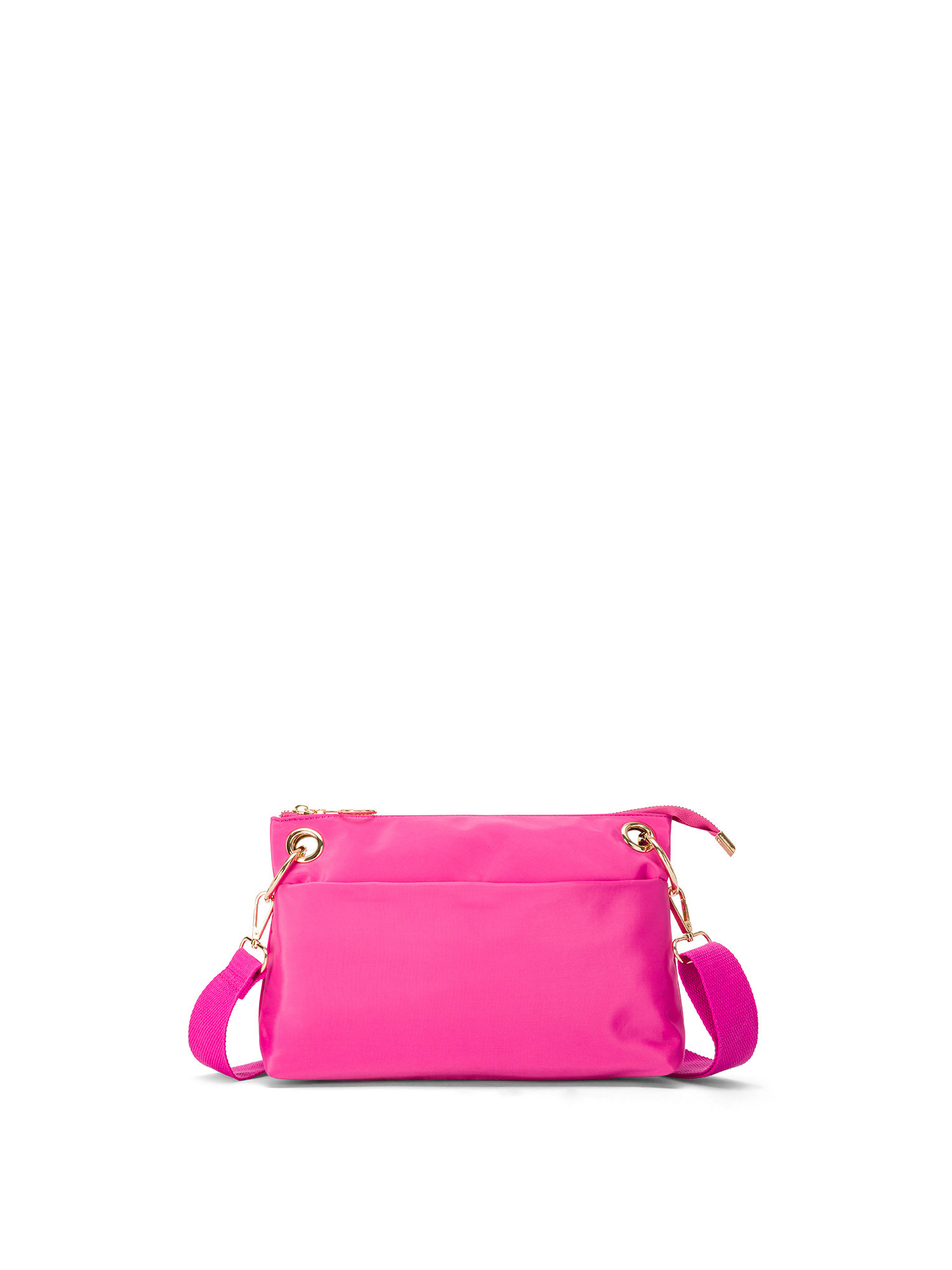 Koan - Messenger bag in nylon fabric, Dark Pink, large image number 0