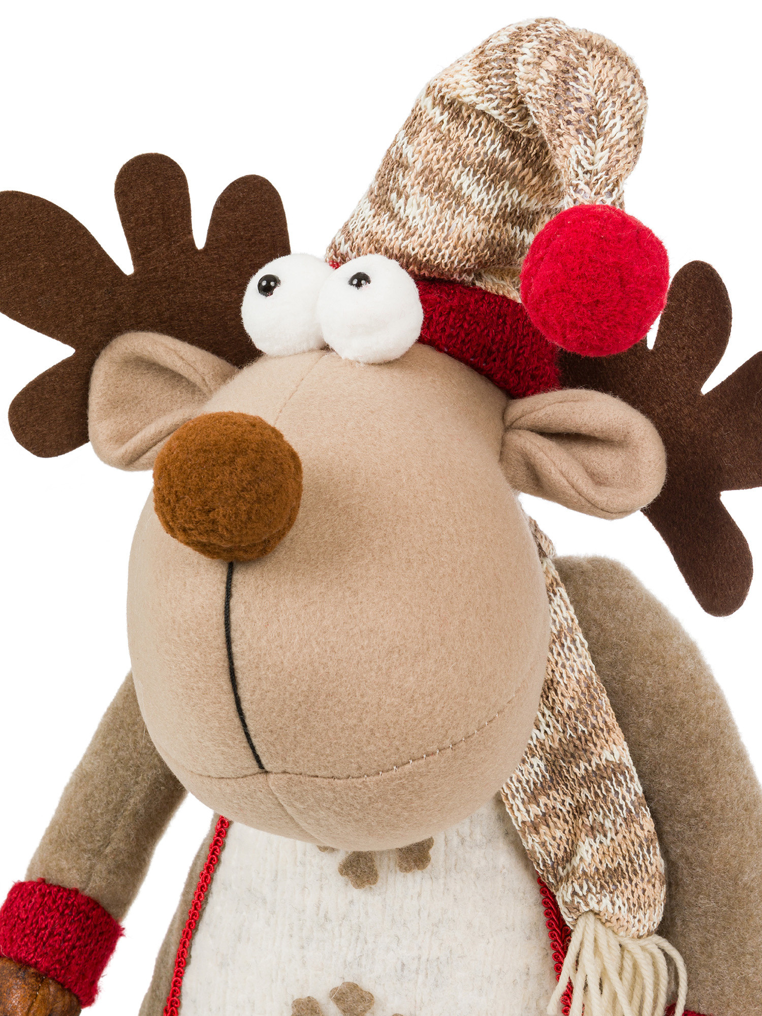 Decorative reindeer plush H68cm, Multicolor, large image number 1
