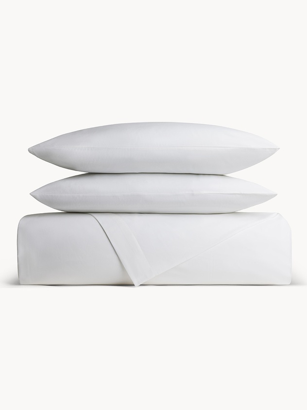 Parure lenzuolo in cotone percalle tinta unita - Prezzo di lancio