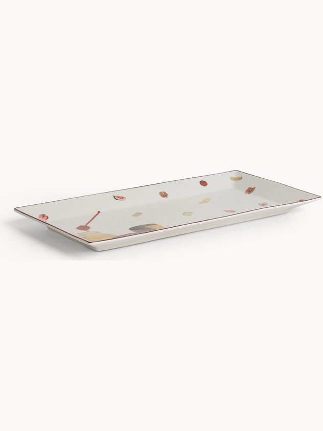 New bone china serving plate with cheese motif