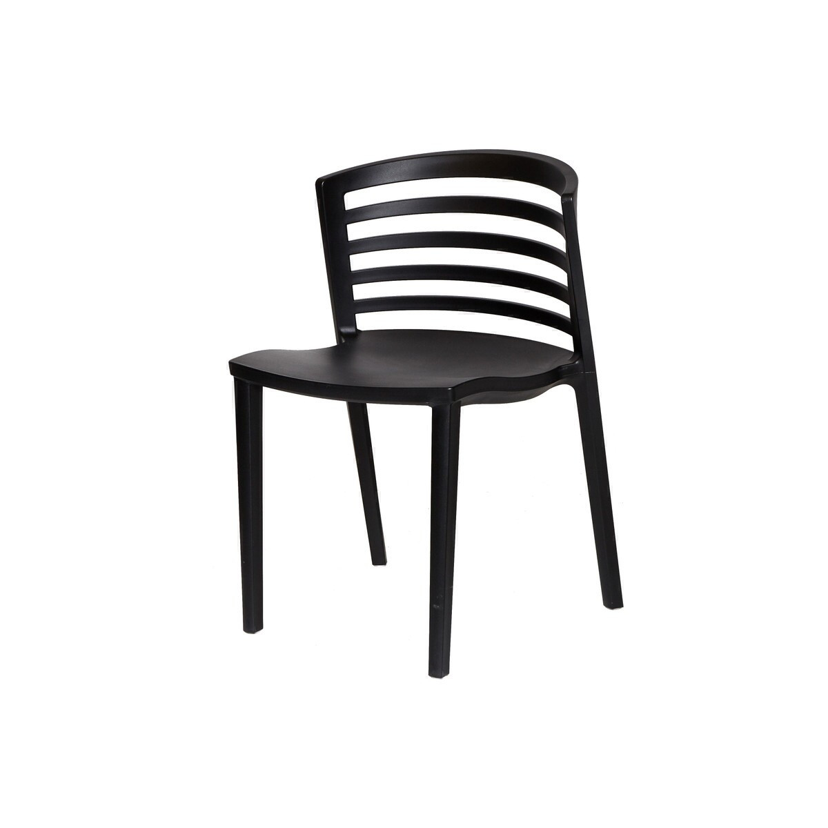 Venezia fibreglass and plastic chair, Black, large image number 0