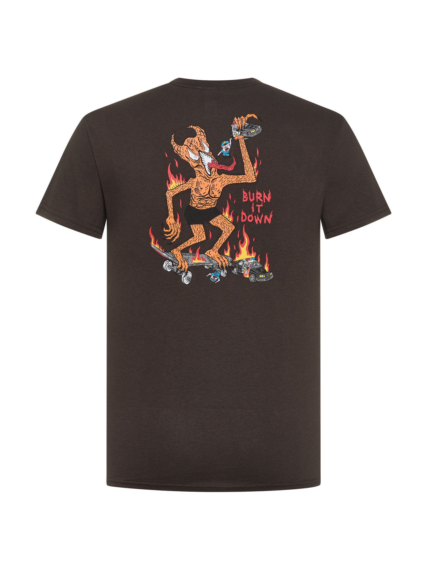 Thrasher - Burn it down print T-Shirt, Brown, large image number 1