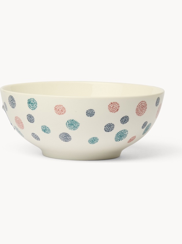 Insalatiera in new bone china motivo a fiori - Prezzo di lancio