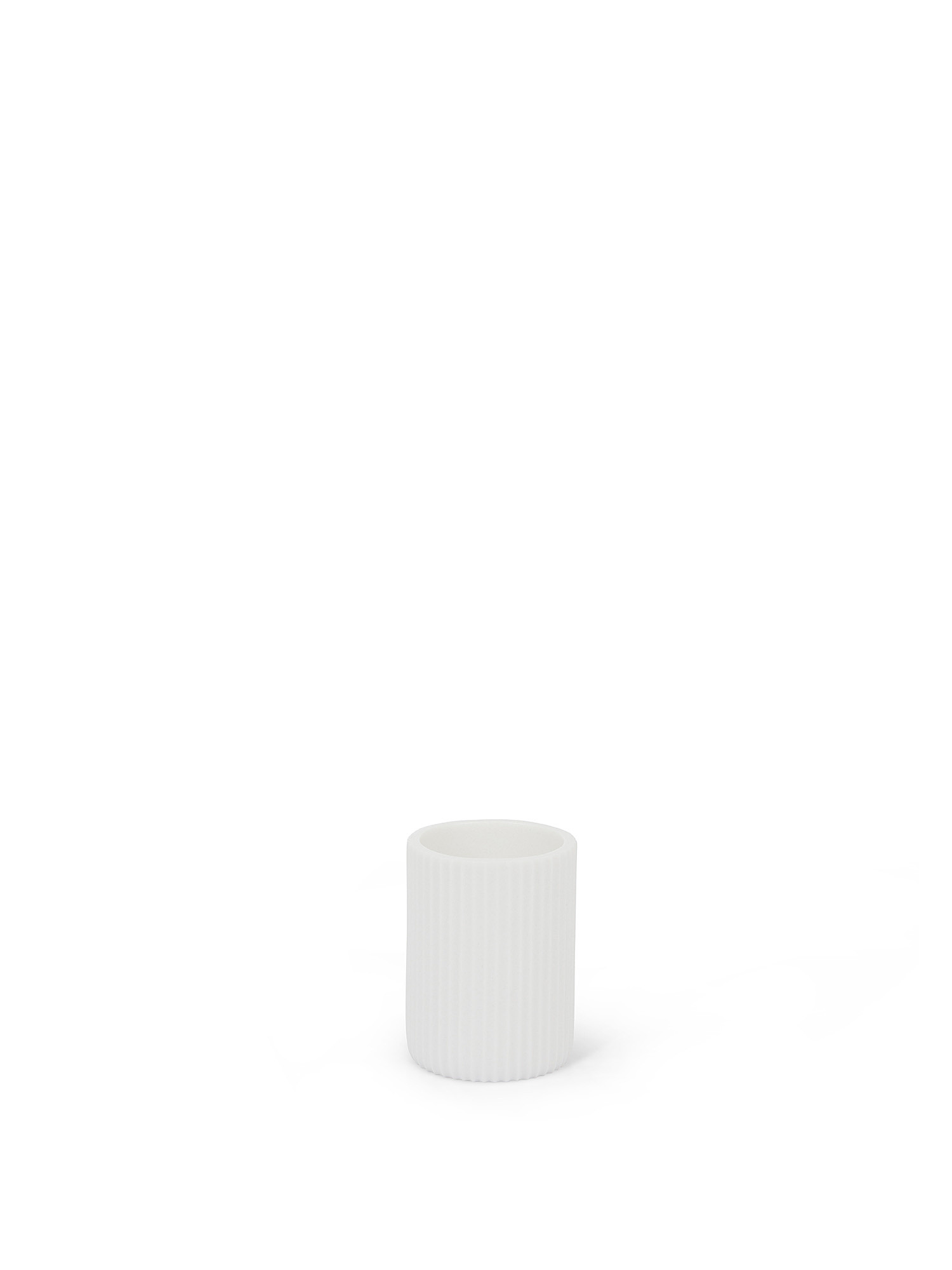 Striped polyresin toothbrush holder, White, large image number 0