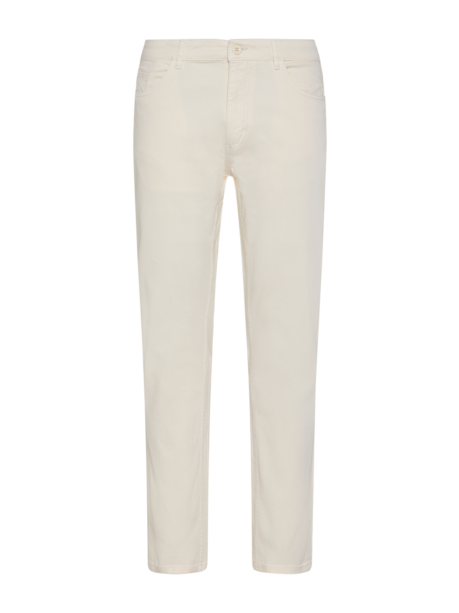 JCT - Slim fit five pocket trousers, White Cream, large image number 0