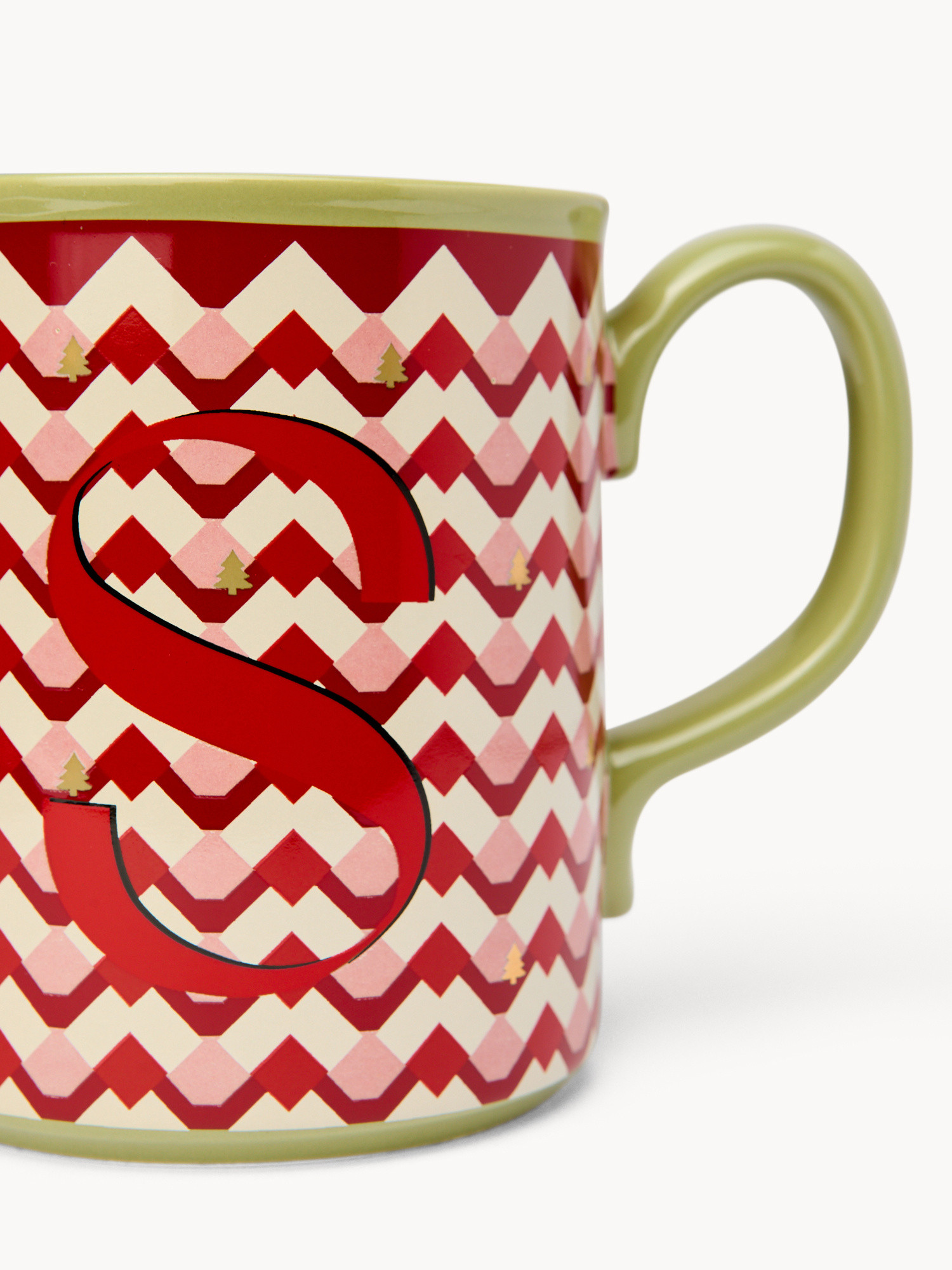 Ceramic mug letter S, Red, large image number 1
