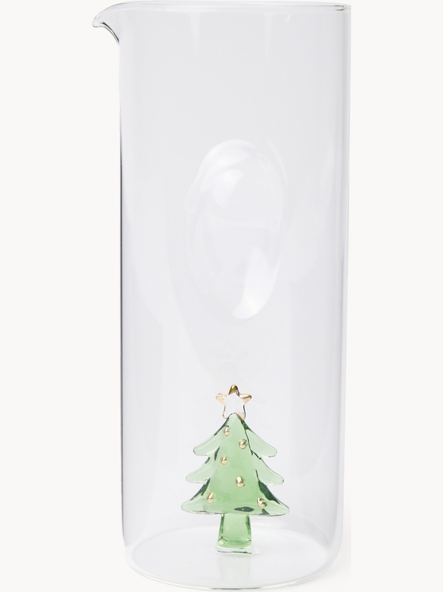 Caraffa in vetro borosilicato dettaglio alberello