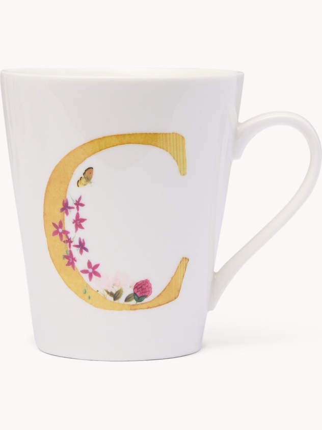 Mug in new bone china lettera C