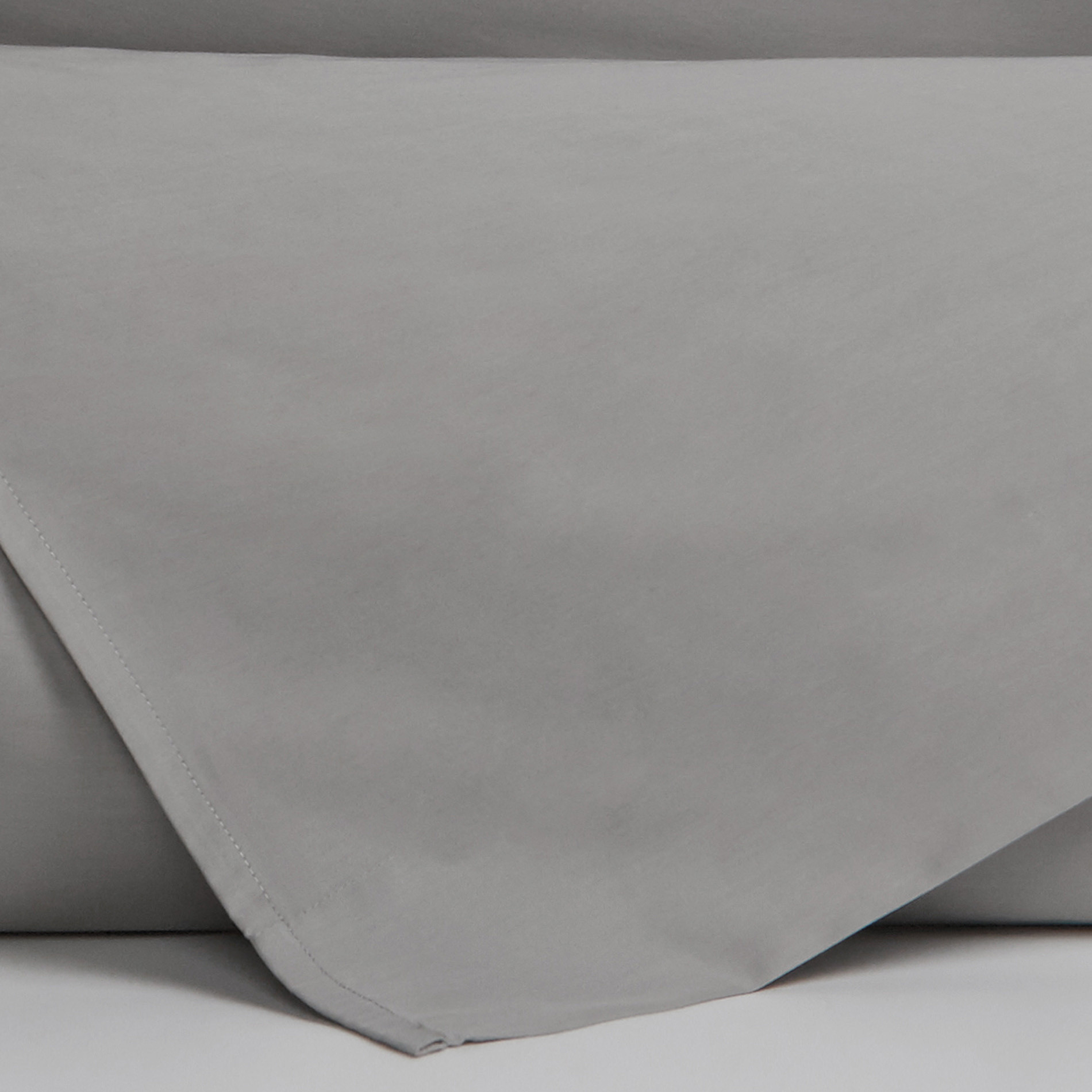 Zefiro duvet cover set in 100% cotton satin, Grey, large image number 1