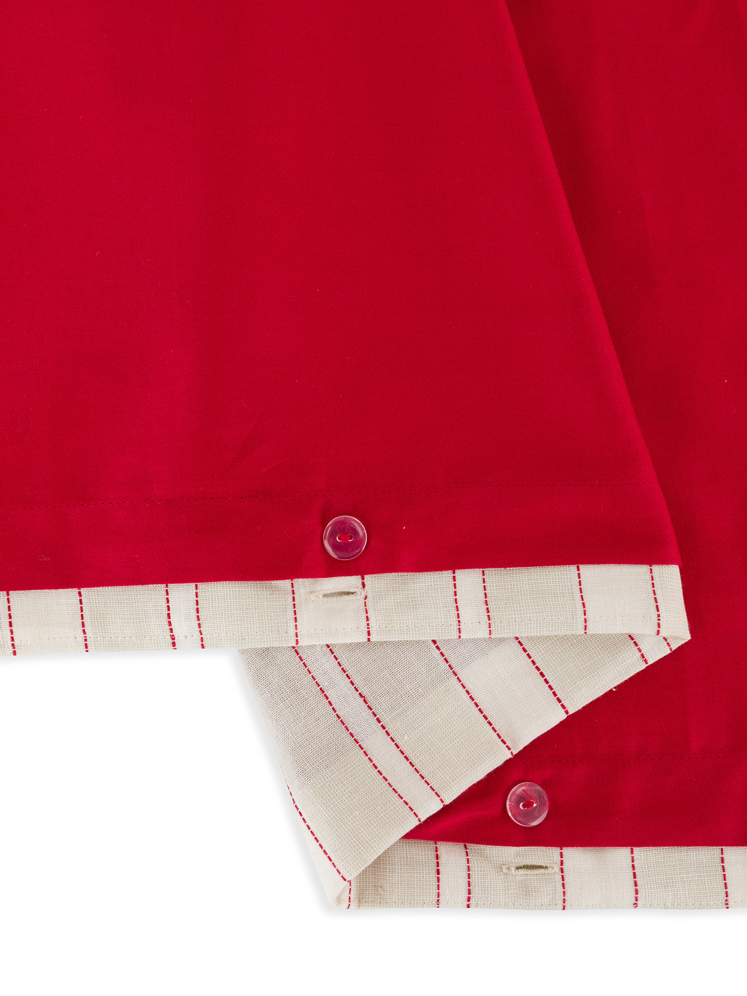 Striped cotton blend duvet cover, Red, large image number 2