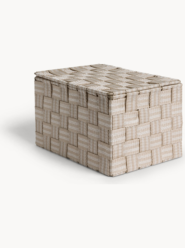 Cesto intrecciato in tessuto