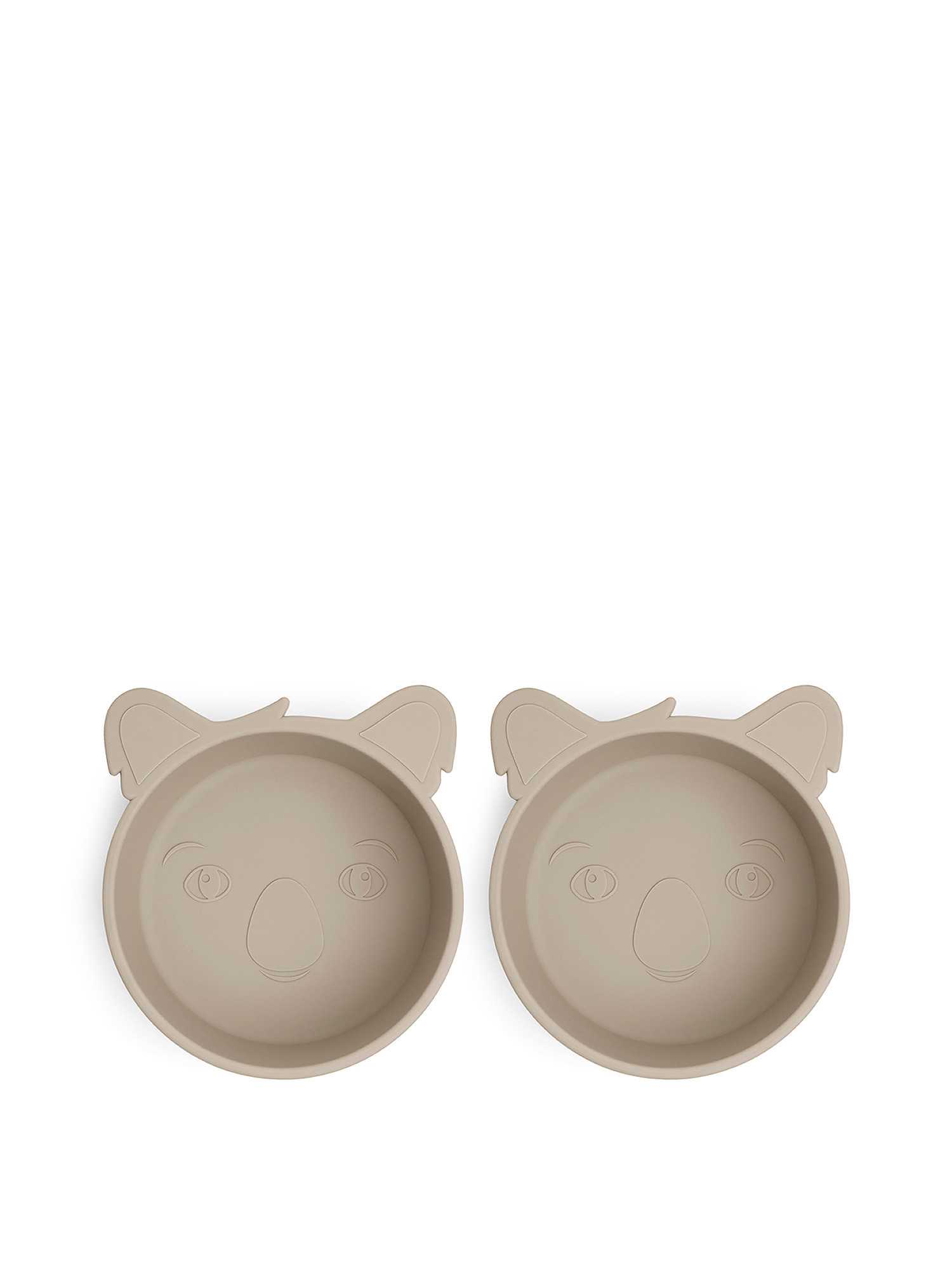 Set of 2 koala-shaped silicone bowls, Dove Grey, large image number 0