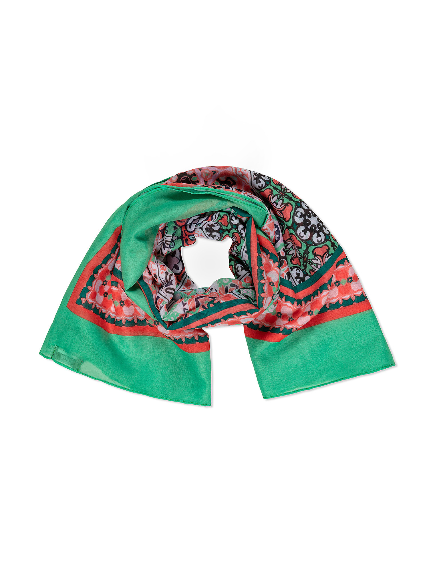 Koan - Scarf with print, Green, large image number 0