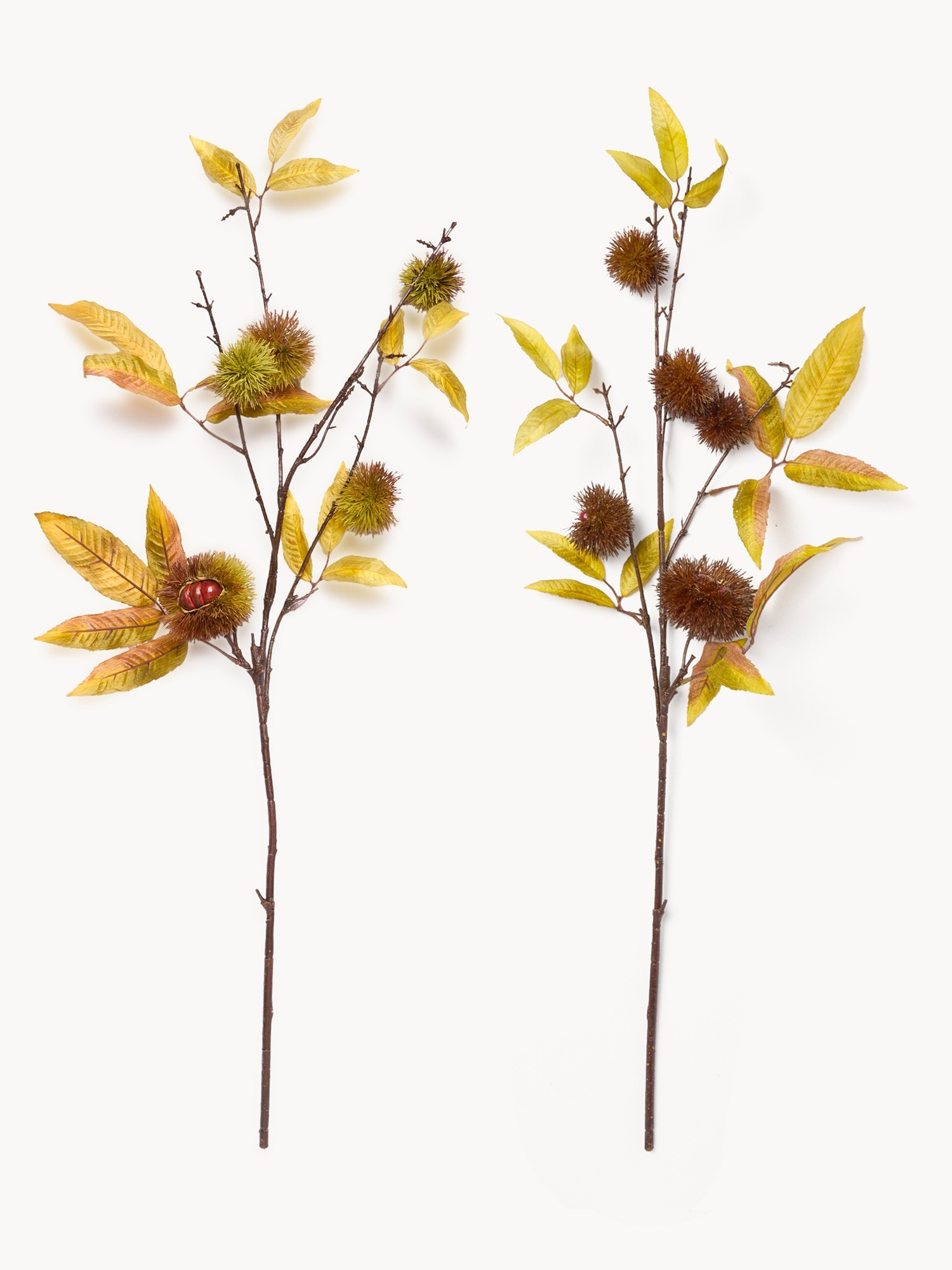 Artificial chestnut branch, Brown, large image number 0