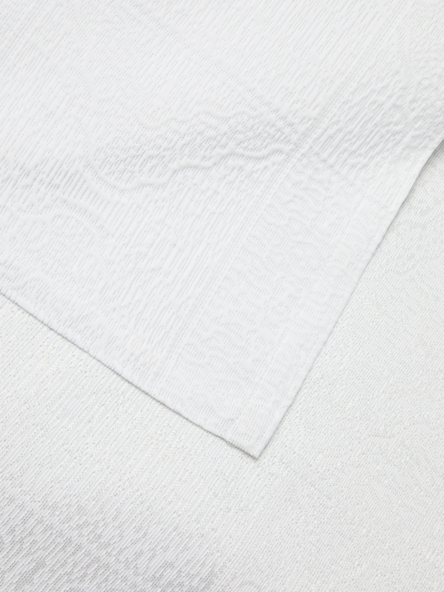 Solid Geometric Cotton Blend Bedspread - Discounted Price, White, large image number 1