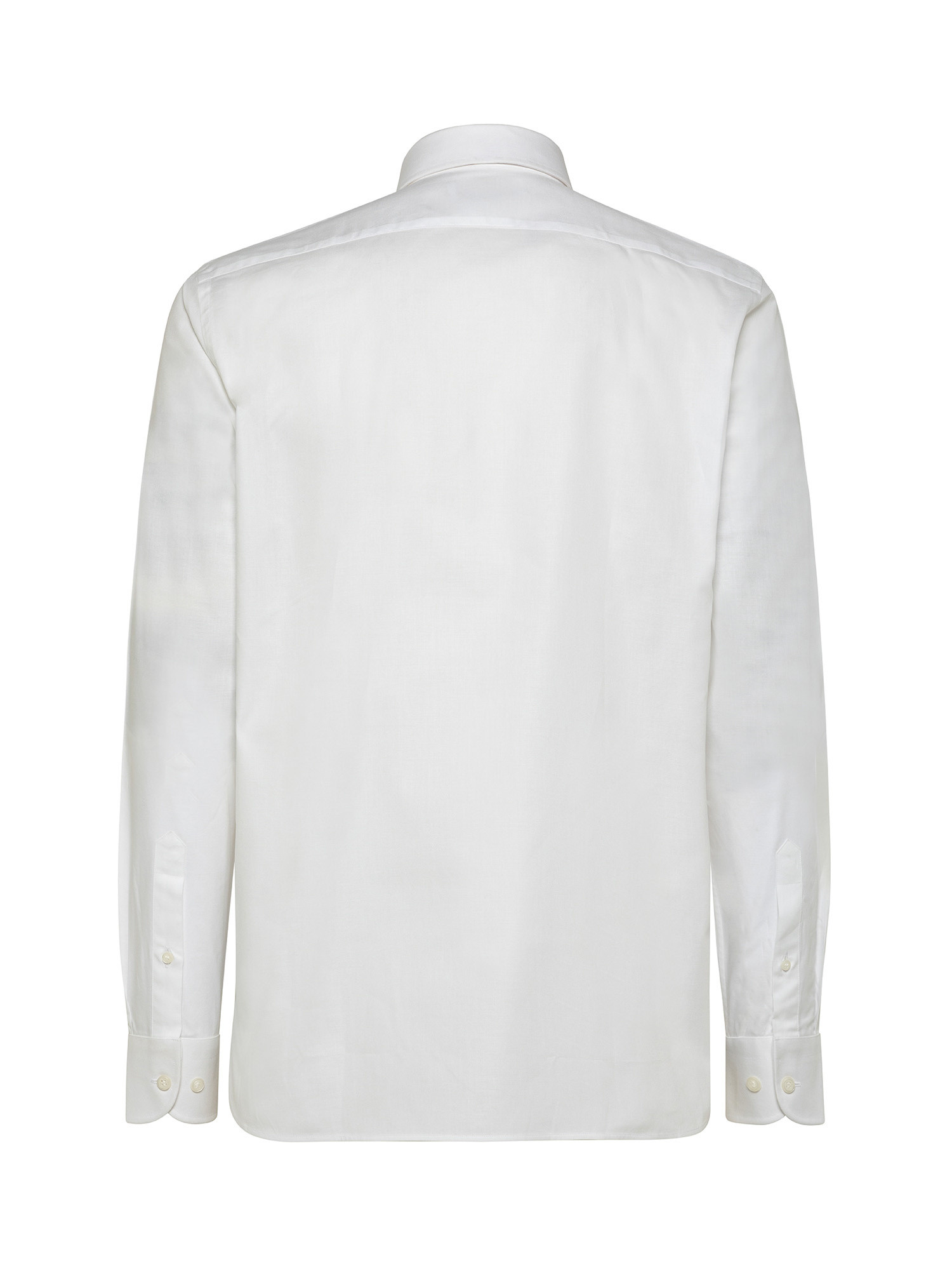 Basic tailor fit shirt in pure cotton, White, large image number 2