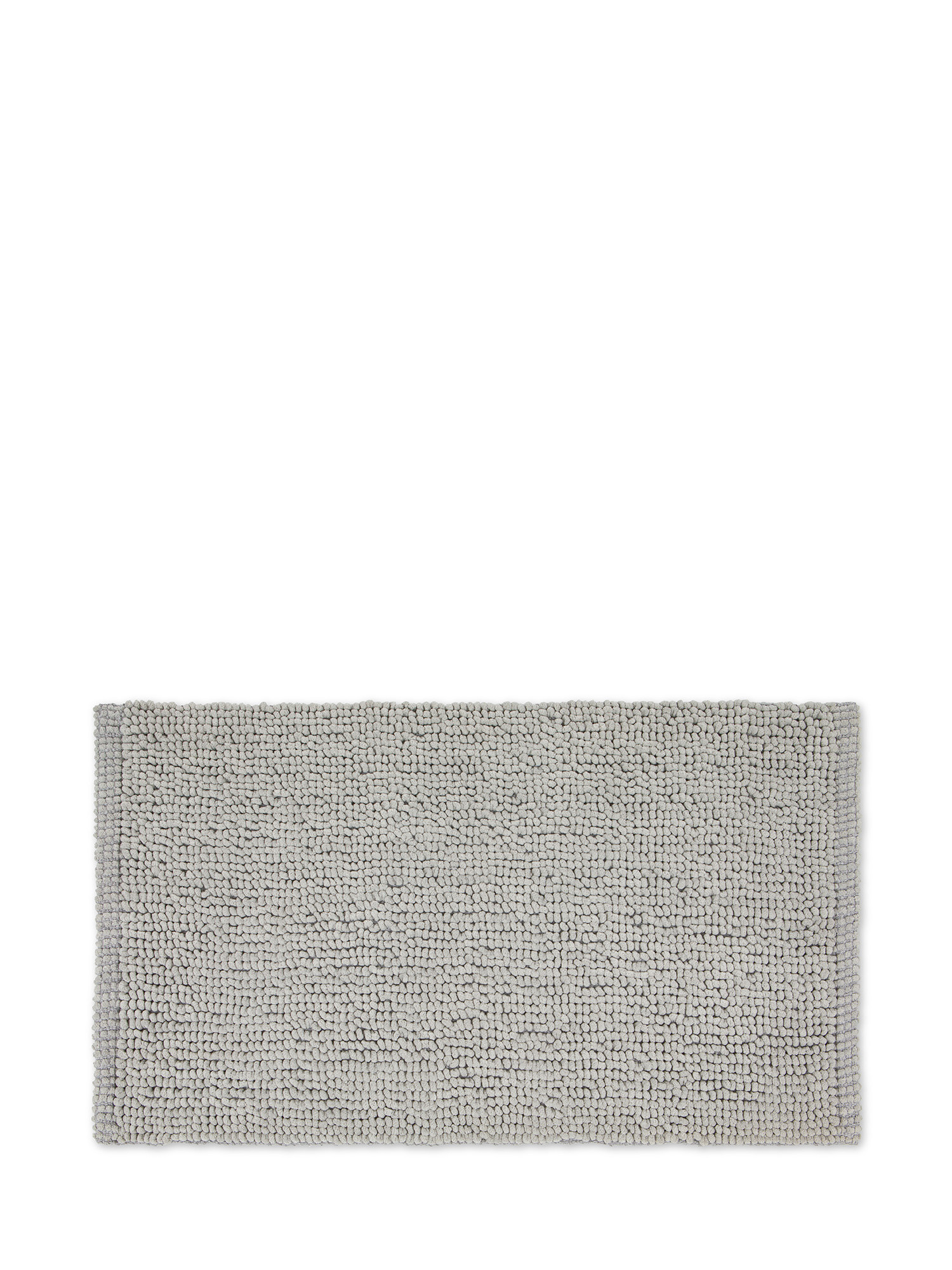 Shaggy effect chenille bathroom rug, Silver Grey, large image number 0